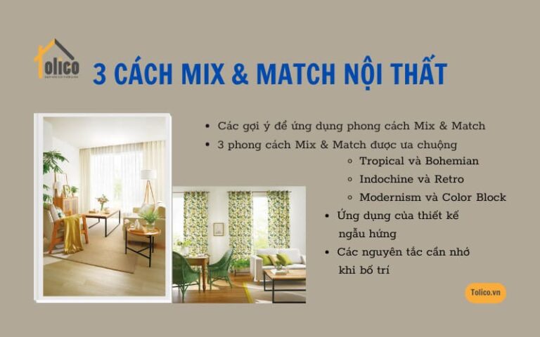 3 cách mix match nội thất