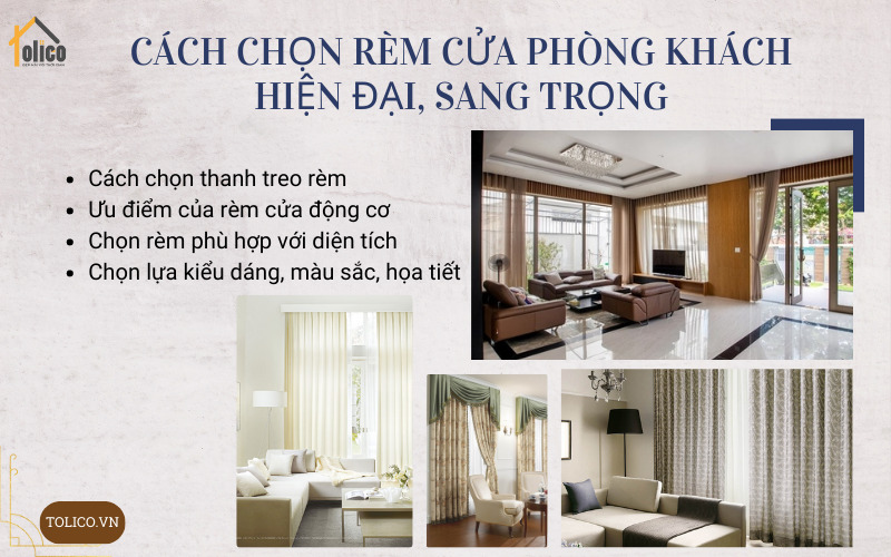 Cách chọn rèm cửa phòng khách hiện đại
