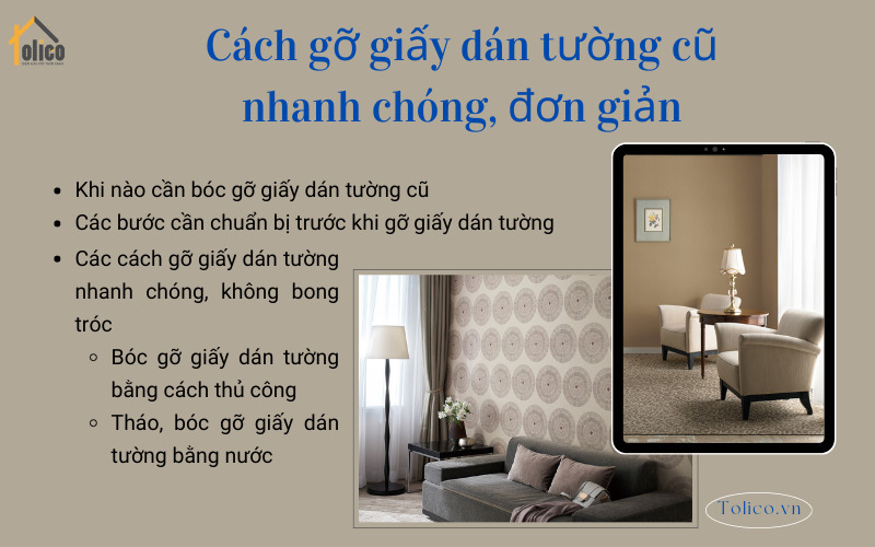 Cách gỡ giấy dán tường cũ nhanh chóng, đơn giản