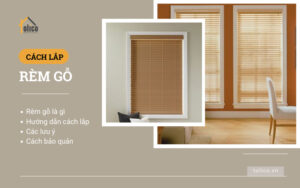 Cách lắp rèm gỗ