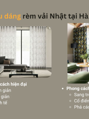 Kiểu dáng rèm vải Nhật tại Hà Nội Kiểu dáng rèm vải Nhật tại Hà Nội