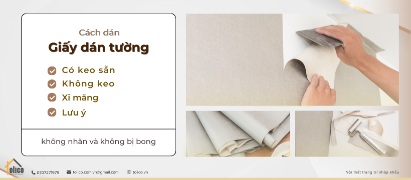 Cách dán giấy dán tường