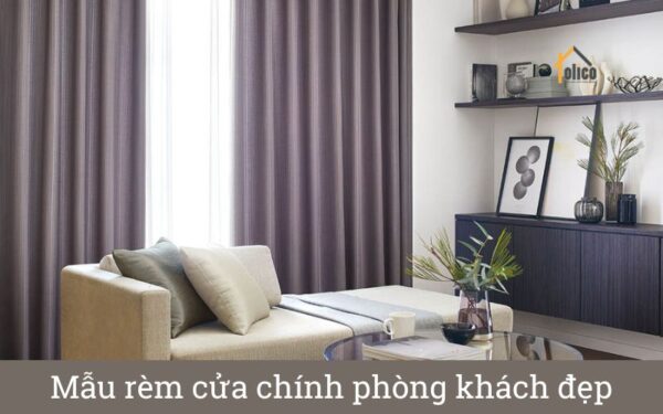 Mẫu rèm cửa chính phòng khách đẹp