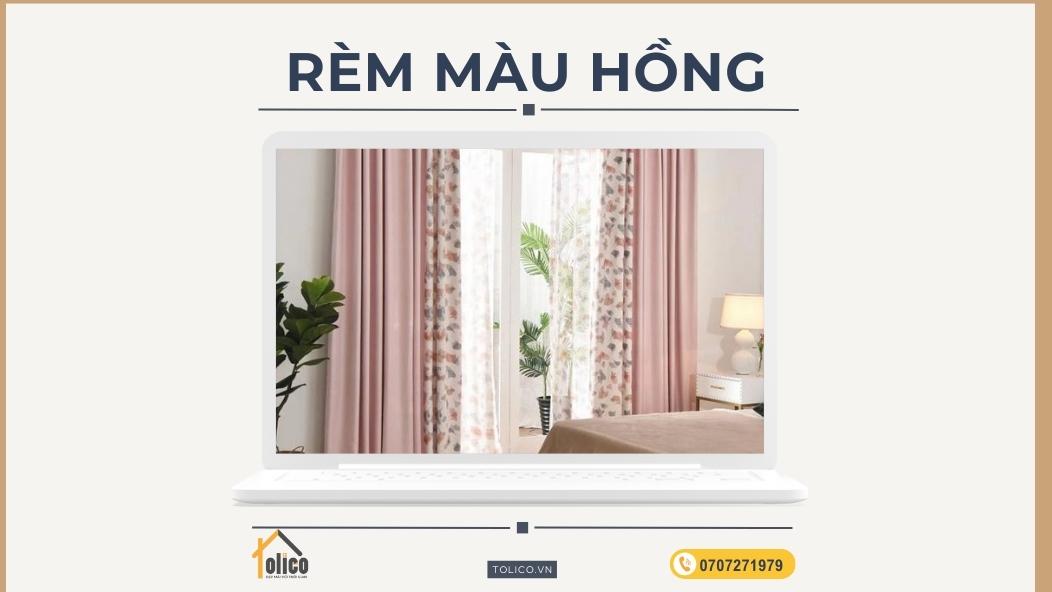 Top mẫu rèm cửa màu hồng đẹp