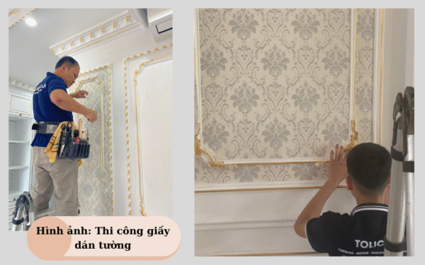 Thi công giấy dán tường