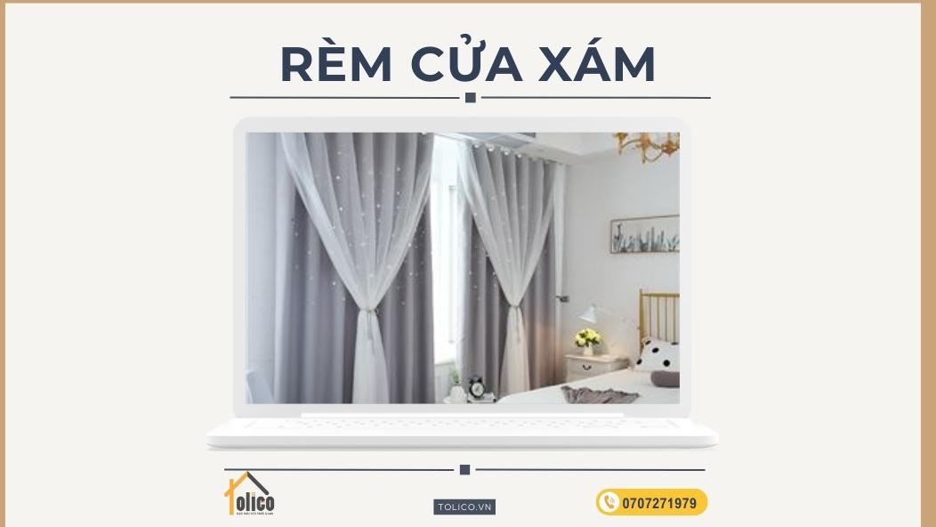 Rèm cửa xám