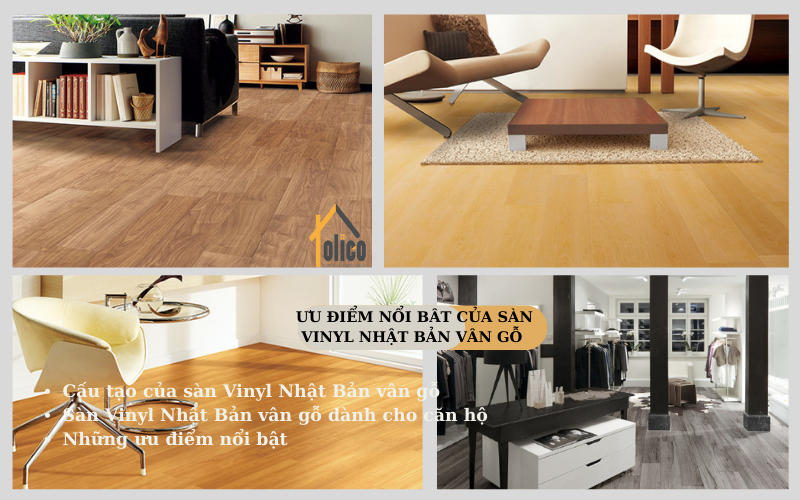 ƯU ĐIỂM NỔI BÂT CỦA SÀN VINYL NHẬT BẢN VÂN GỖ