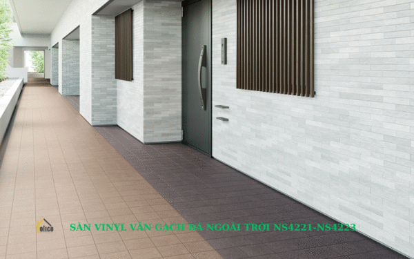 SÀN VINYL VÂN GẠCH ĐÁ NGOÀI TRỜI NS4221-NS4223