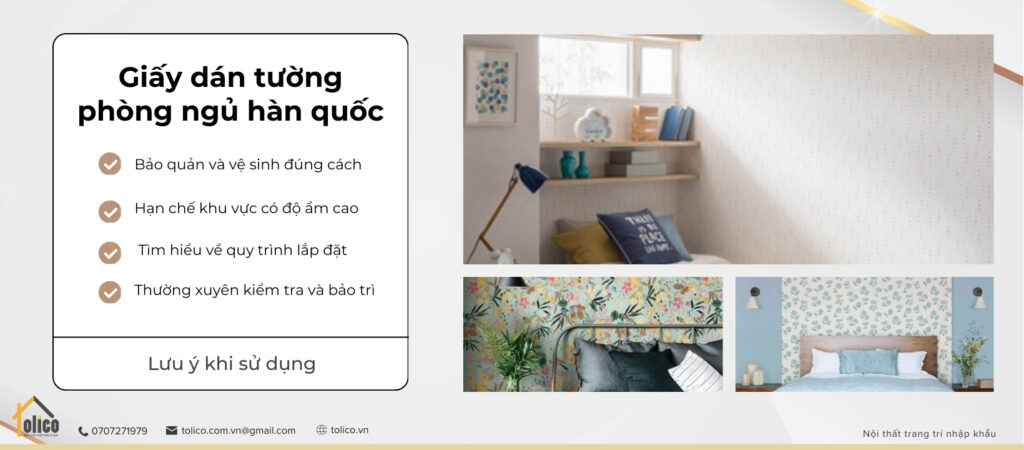 Giấy dán tường phòng ngủ hàn quốc