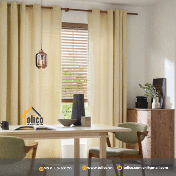 Rèm vải Nhật Bản Một màu LS-63170