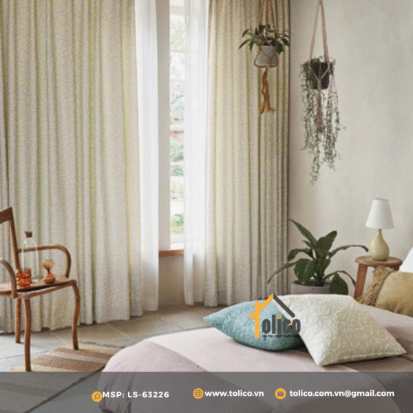 Rèm vải Nhật Bản họa tiết LS-63226