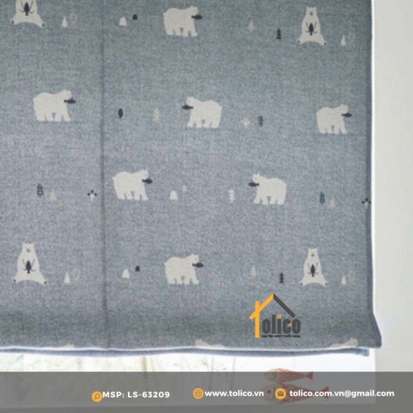 Rèm vải Nhật Bản họa tiết LS63209