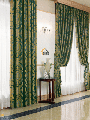 Rèm vải Nhật Bản họa tiết nổi bất TKF30216
