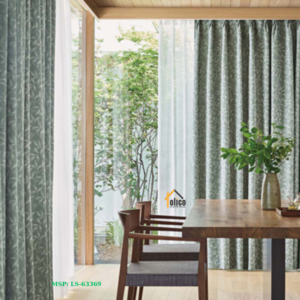 Rèm vải Nhật Bản xanh lá LS-63369