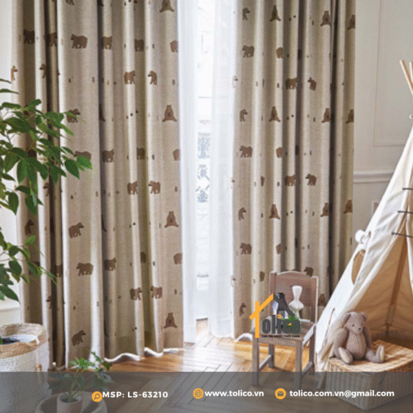 Rèm vải họa tiết LS-63210